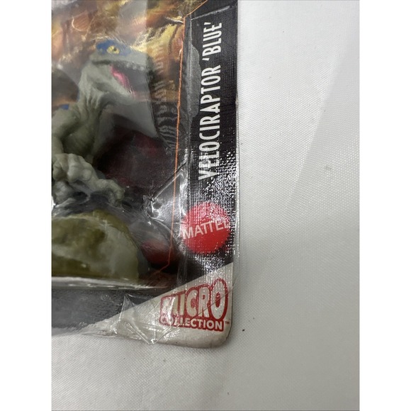 Mattel Jurassic Park World Dinosaur Micro Collection Velociraptor Blue Lot Of 3 - Picture 7 of 12
